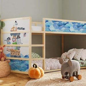 Pirate Ship Decal for IKEA Kura Bed – Peel and Stick Nursery Wrap