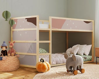 Boho Kura Bed Decals: Pastel Nursery Stickers, Removable