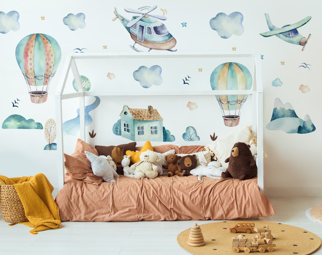 Hot Air Balloon Decals Air Balloon Sticker for Nursery Etsy