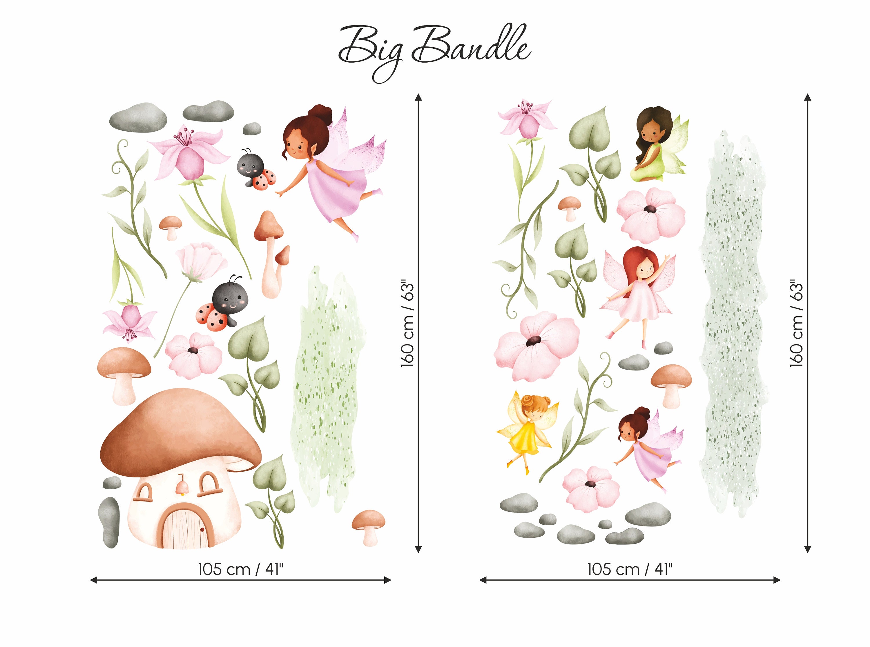Fairy Wall Decal: Girls Nursery Room Decor, Flying Fairy Stickers - Etsy