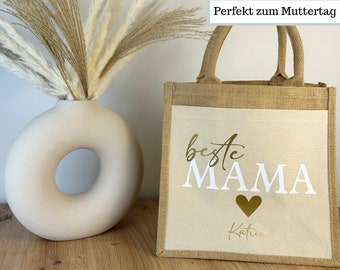 Jute bag mom personalized Best mom bag Mother's Day, best mom gift, soft bag mom for Mother's Day mom bag birthday