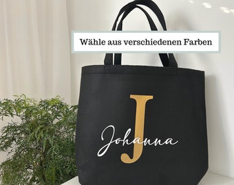 Filztasche Personalisiert mit Namen und Anfangsbuchstabe, Filz Tasche bedruckt Name Buchstaben, Personalisierte Tasche Schwester beplottet