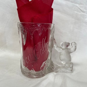 Coca Cola Glass Collectors Mugs Set of 2