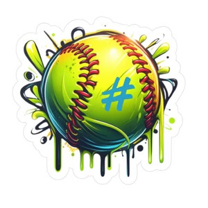 Personalized Softball PNG and SVG Digital File - Custom Softball Clipart Download