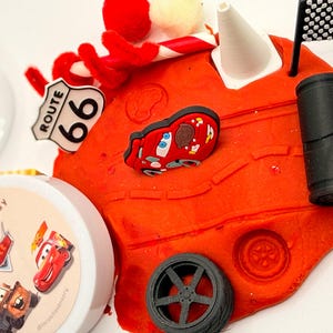 Personalized Cars Playdough Jars | Kids Birthday Sensory Party Favors | Set of 6