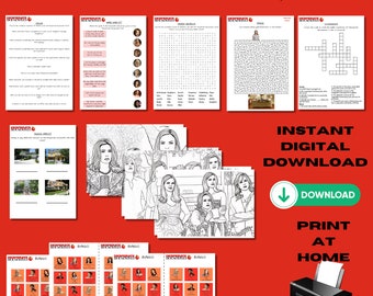 Desperate Housewives Party Game Pack | 7 Fun Printable Games + 3 Colouring Pages | Instant Digital Download