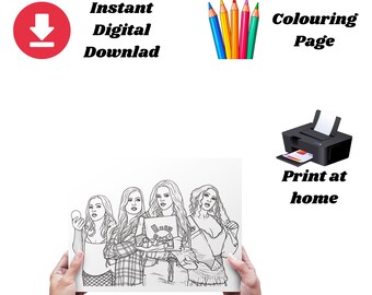 Mean Girls 2024 Inspired colouring page