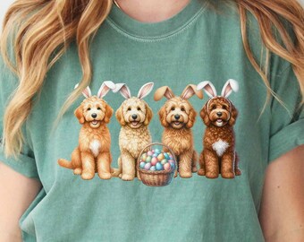 Easter Goldendoodle Shirt, Golden Doodle Mom T-Shirt, Cute Easter Tshirt, Goldendoodle Mom Gift, Spring Dog Shirt, Comfort Colors Tee