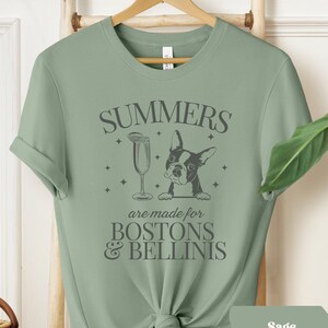 Boston Terrier T-shirt, Retro Dog Shirt, Boston Terrier Mom Gift, Cocktail Shirt for Dog Mom, Cute Vintage Summer Tee Boston Terrier Gift
