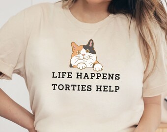 Funny Tortie Cat Shirt for Tortie Mom, Cute Cat Lover T-Shirt, Mothers Day Gift, Tortoiseshell Cat Christmas Present, Vet Tech Kitten Tee