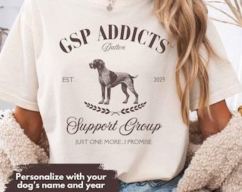 Custom GSP Sweatshirt, Funny German Shorthaired Pointer Shirt, Personalized GSP Tee, GSP Mom, Trendy Pointer Gifts, Comfort Colors Tee