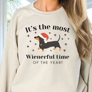 Weiner Dog Christmas Sweatshirt, Christmas Dachshund Shirt, Christmas Crewneck, Dachshund Lover Gift, Doxie Mom Gift, Dachshund Dog Mom Gift