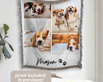 Custom Dog Blanket, Custom Pet Blanket, Personalized Cat Blanket, Memorial Dog Loss Photo Blanket, Cat Lover Picture Blanket, Dog Mom Gift