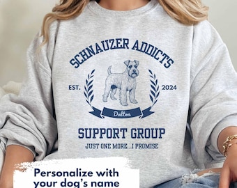 Personalized Schnauzer Shirt, Schnauzer Sweatshirt, Dog Mom Gift for Women, Custom Schnauzer Mom Gift Hoodie, Plus-Size Tee, Schnauzer Gifts