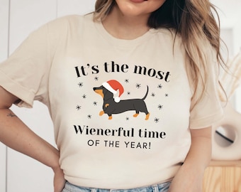 Weiner Dog Christmas Shirt, Christmas Dachshund Shirt, Christmas T-shirt, Dachshund Lover Gift, Doxie Mom Gift, Dachshund Dog Mom Gift