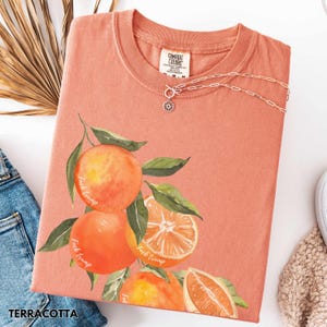 Subtle Anti Trump Shirt, Cute Citrus Tshirt, Fuck Donald Trump FDT T-Shirt, Floral Fruit Feminist Comfort Colors Tee Tank, Resist Shirt Gift 画像 1