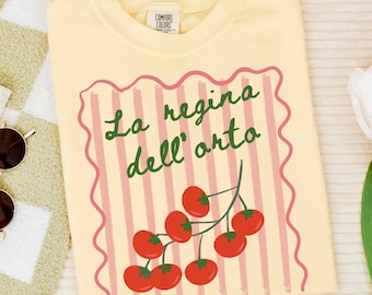 Tomato Shirt, Comfort Colors Fruit Shirt, Botanical Shirt, Cottagecore Farmer's Market Shirt, Garden Shirt Vegetable Shirt Gift For Gardener