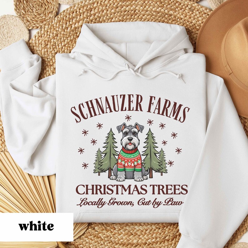 Schnauzer Christmas Sweatshirt, Schnauzer Sweatshirt, Dog Christmas Shirt, Christmas Gift for Schnauzer Mom Shirt Christmas Tree Farm Hoodie bild 8