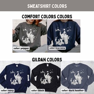 Comfort Colors Border Collie Shirt, Funny Dog Drinking Iced Coffee T-shirt, Vintage Dog Shirt, Dog Dad Unisex Tee, Collie Lover Shirt Gift image 8