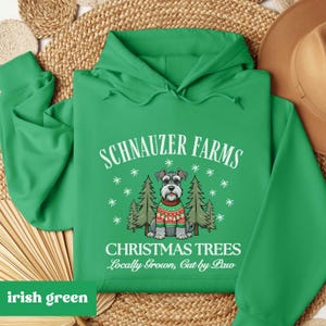 Schnauzer Christmas Sweatshirt, Schnauzer Sweatshirt, Dog Christmas Shirt, Christmas Gift for Schnauzer Mom Shirt Christmas Tree Farm Hoodie bild 7