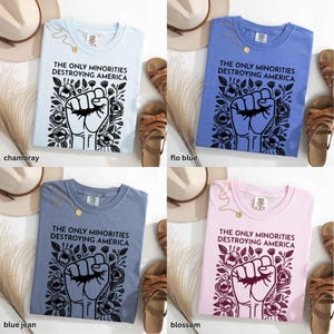 Anti Billionaire Shirt, The Only Minority, Anti Trump Shirt, People Over Profit, Resist Oligarchy T-Shirt, Eat The Rich Shirt Gift, Mens Tee image 9