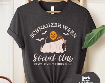 Schnauzer Halloween Dog Shirt, Schnauzer T-shirt for Schnauzer Mom Gift, Halloween Schnauzer Gifts Tee, Schnauzerween Tee, Plus Sized Shirt