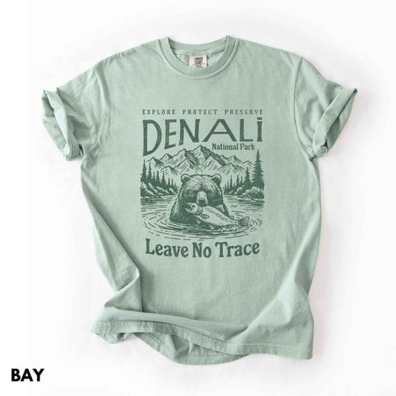 Denali National Parks Shirt, Denali Sweatshirt, Denali Shirt, Retro Graphic Tee, Alaska Nature Lover Shirt, Hiking T-Shirt, Comfort Colors