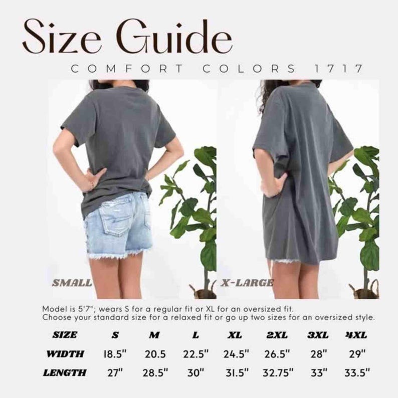 Pu&ograve; includere: Guida alle taglie per una t-shirt con misure in pollici per le taglie S, M, L, XL, 2XL, 3XL e 4XL. La modella &egrave; alta 1,70 m e indossa una taglia S per una vestibilit&agrave; regolare o una taglia XL per una vestibilit&agrave; oversize. Scegli la tua taglia standard per una vestibilit&agrave; rilassata o aumenta di due taglie per una vestibilit&agrave; oversize.