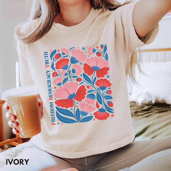 Boxy Tee Subtle Anti Trump Shirt, Resistance Is Patriotic Comfort Colors Tee, Resist Shirt, 4th of July Crop Top, Anti Oligarchy FDT Shirt