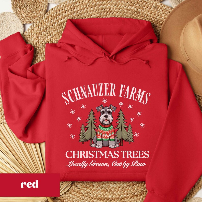 Schnauzer Christmas Sweatshirt, Schnauzer Sweatshirt, Dog Christmas Shirt, Christmas Gift for Schnauzer Mom Shirt Christmas Tree Farm Hoodie bild 6