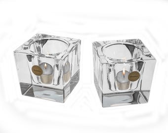 キャンドルホルダー、4.5 x 9 cm、ヴィンテージクリスタルスター