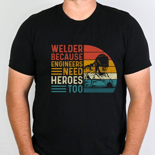 Welder Hero! Welder Gift, Welder Shirt, welder, welder T-shirt, welding tshirts men, welder dad shirt, Blue collar man, gift for dad