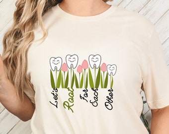 Floral Dental shirt, Dental student gift, Dental Assistant Shirt, Dental Hygiene, Tooth shirt, dental hygienist shirt, Pediatric dentist