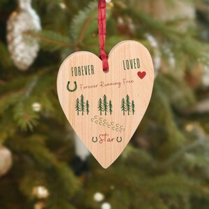Personalized Horse Farm Christmas Ornament, Rustic Wood Ornament, Horse Memorial Gift, Horse Lover Gift, Custom Horse Ornament