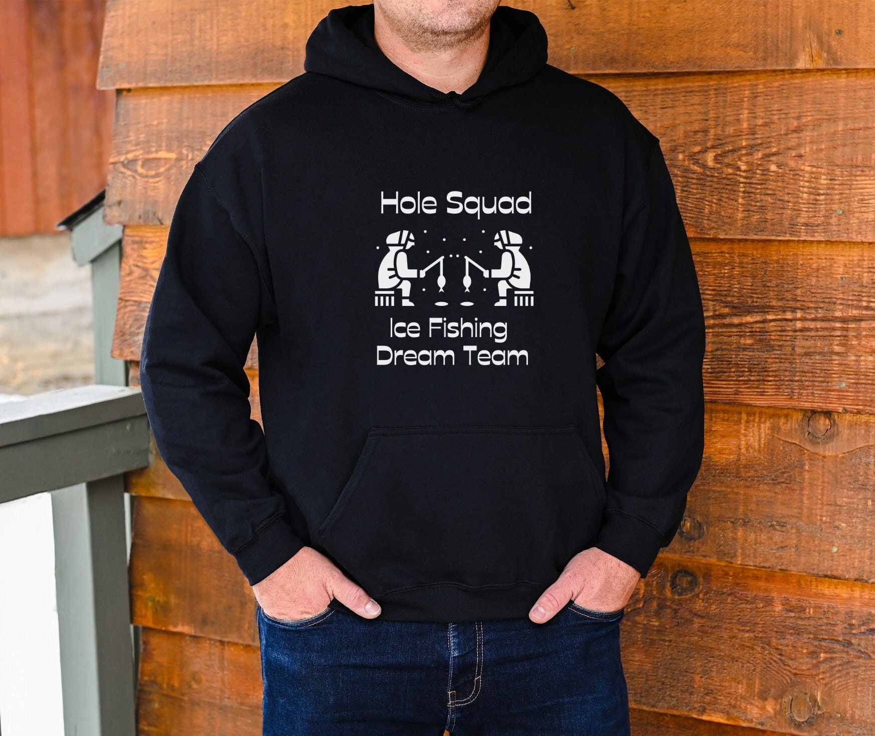 Ice Fishing Hooded Sweatshirt Ice Fishing ice fishing shirt ice fishing sweatshirt fishing shirt funny fishing shirt Fishing Hoodie