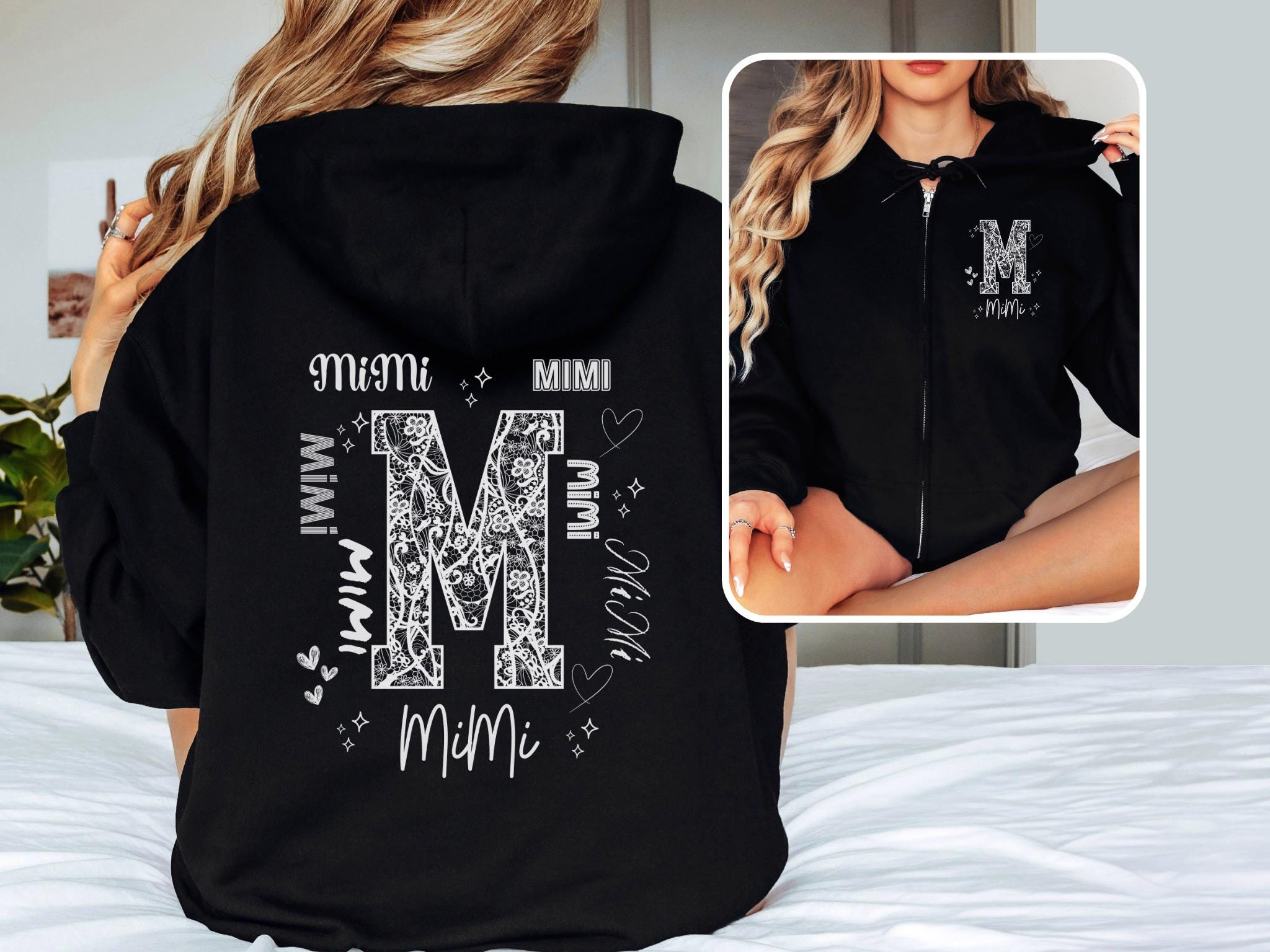 Mimi Full Zip Hooded Sweatshirt, Mimi Hoodie, Mimi Sweatshirt