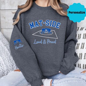 Custom Wrestling Mom Sweatshirt, Wrestling competition shirt, School team shirt, Personalized wrestling gift, Custom name, gift for mom