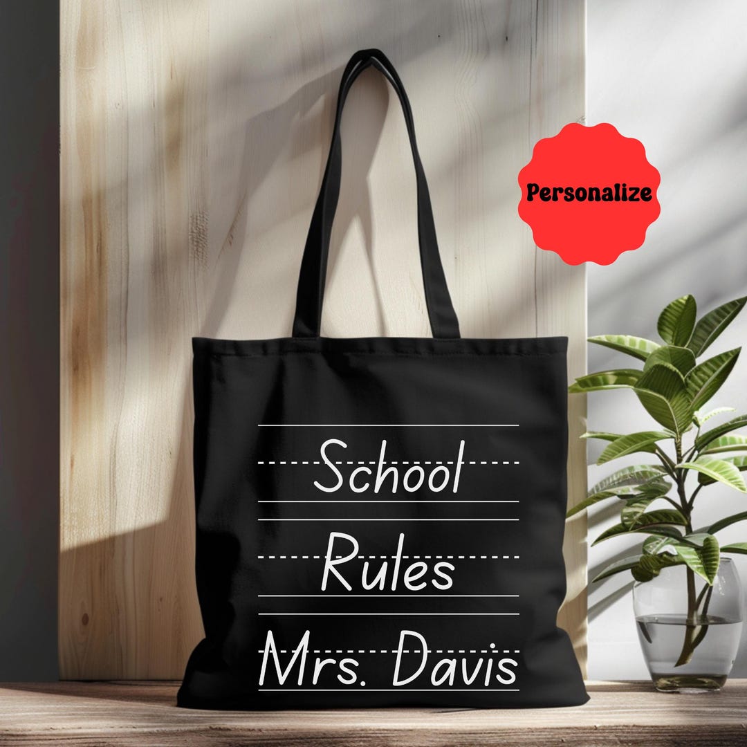 Personalized Teacher Tote Bag, Gift for Teacher, Teacher Appreciation ...