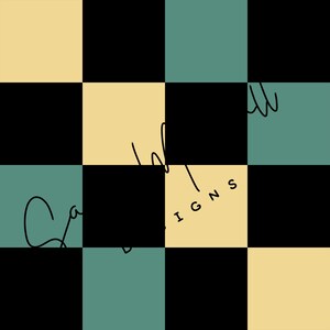Teal Yellow Black Checkers Bezszwowy plik