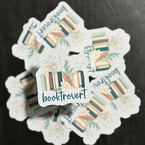 Booktrovert Sticker, Book Lover, Books,  Water Resistant, Laminated, Scratch Proof