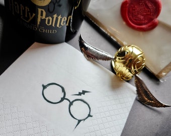 HARRY POTTER Napkins | Harry Potter Party Napkins | Cocktail Napkins | Wizard Themed Party  | Party Napkins | Harry Potter Glasses |