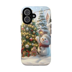 Coque de portable Winter Wonderland - Bonhomme de neige festif de Noël, cadeaux des fêtes, jolis accessoires d&#39;hiver, housse de téléphone, décoration saisonnière