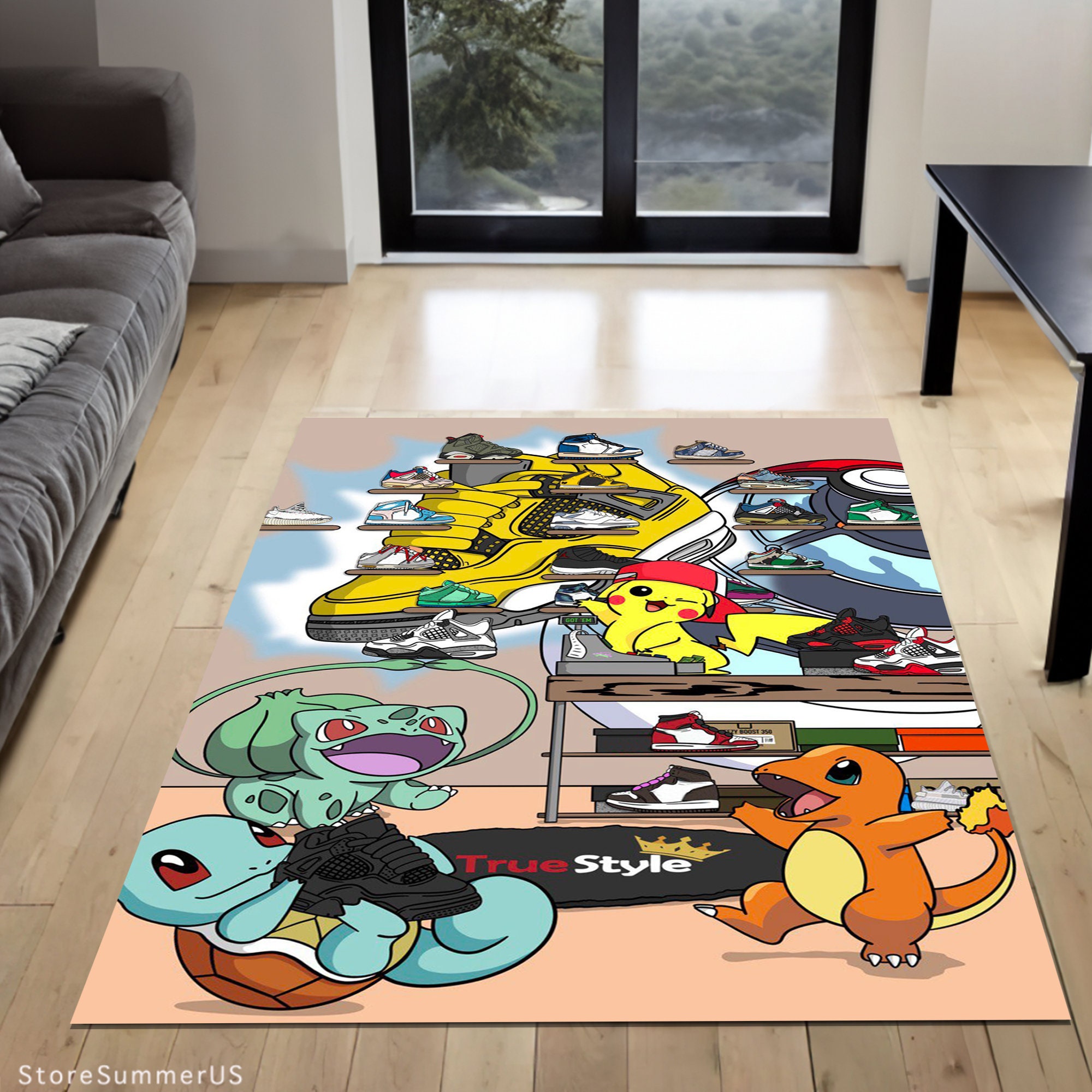 Discover Perfect Decorative Rugs for Children's Bedrooms, Ultra Soft,Pika Design Modern Rug, Sneakers Inspired, Fun Kids Room Rug