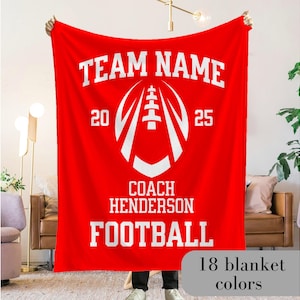 Personalized Football Blanket Custom Football Coach Gift Football Coach Gifts End Of Season Football Coach Gifts Football Banquet Coach Gift