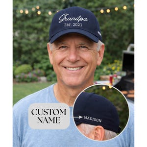 Grandpa Hat Embroidered Grandpa Hat With Date And Kids Names Grandpa Hat For Golfers Grandpa Baseball Cap Cool Grandpa Hat Grandpa Est Hat