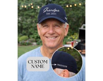 Grandpa Hat Embroidered Grandpa Hat With Date And Kids Names Grandpa Hat For Golfers Grandpa Baseball Cap Cool Grandpa Hat Grandpa Est Hat