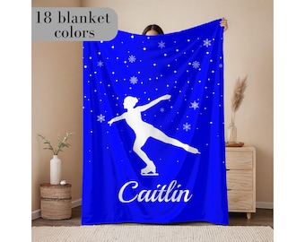 Custom Figure Skating Blanket Figure Skating Gifts Figure Skating Coach Gift For Figure Skater Gift Ice Skating Gift Figure Skating Decor