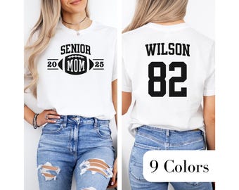 Personalized Senior Football Mom Shirt Custom Football Senior Mom TShirt Senior Football Mama Game Day Tee Custom Senior Mom Football Gifts