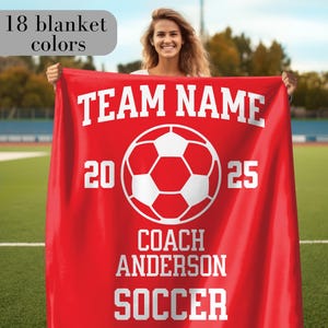 Personalized Soccer Blanket Custom Soccer Coach Gift For Soccer Coach Gifts Soccer Coach Thank You Gift Soccer Coaches End Of Season Gifts