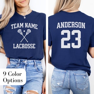 Custom Lacrosse Team Shirt Personalized Lacrosse Mom TShirt For Lacrosse Dad Shirt Lacrosse Coach Gift Lacrosse Player Gift LAX Group Shirts